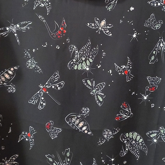 RW & Co - Bejeweled Animal and Insect Print Blouse - Picture 2 of 7